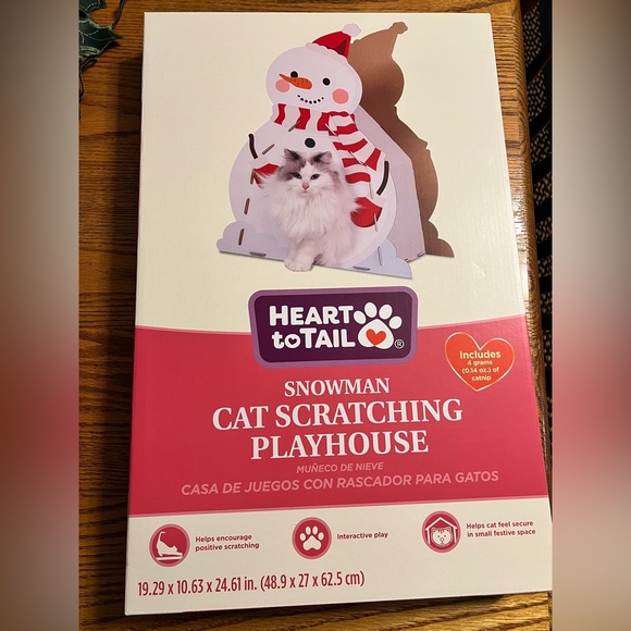 Snowman Cat scratching Playhouse - Picture 3 of 9